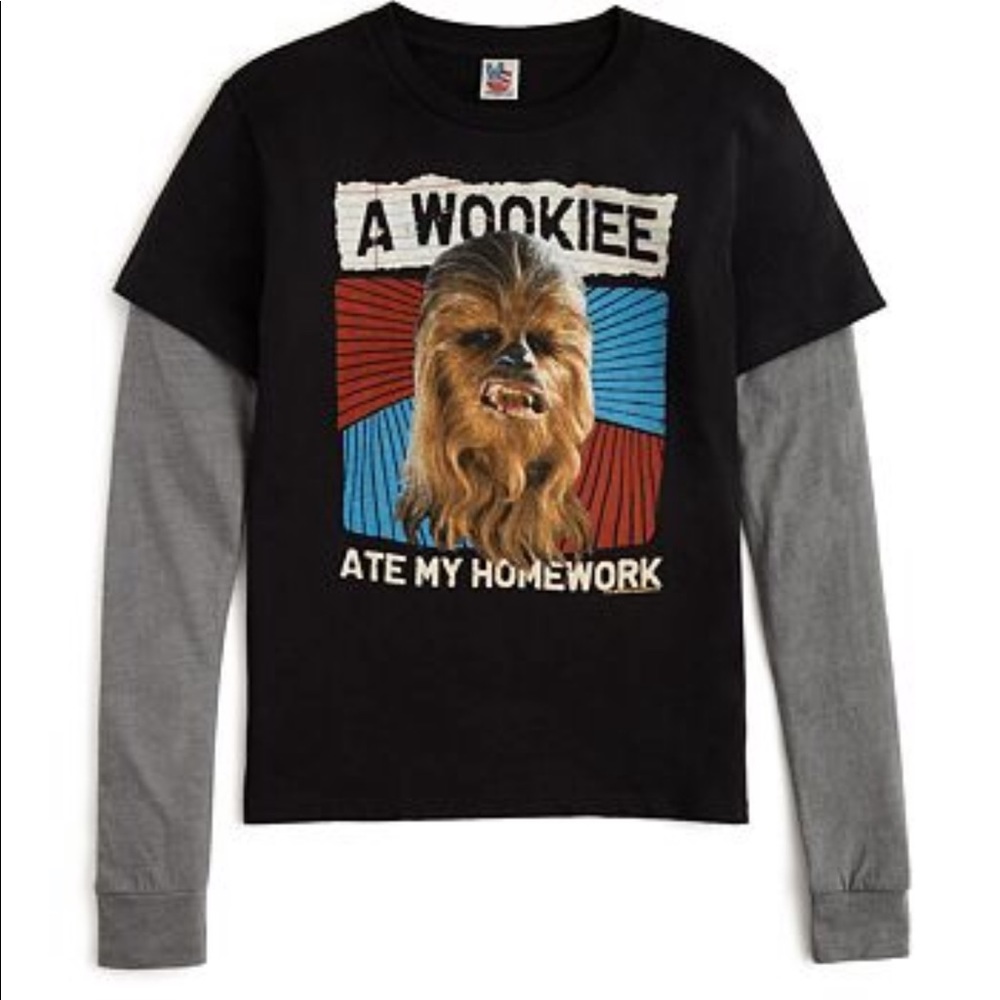 Junk Food A Wookie Ate My Homework Star Wars Shirt